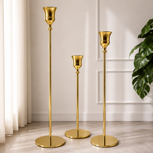 Gold Taper Candle Stands