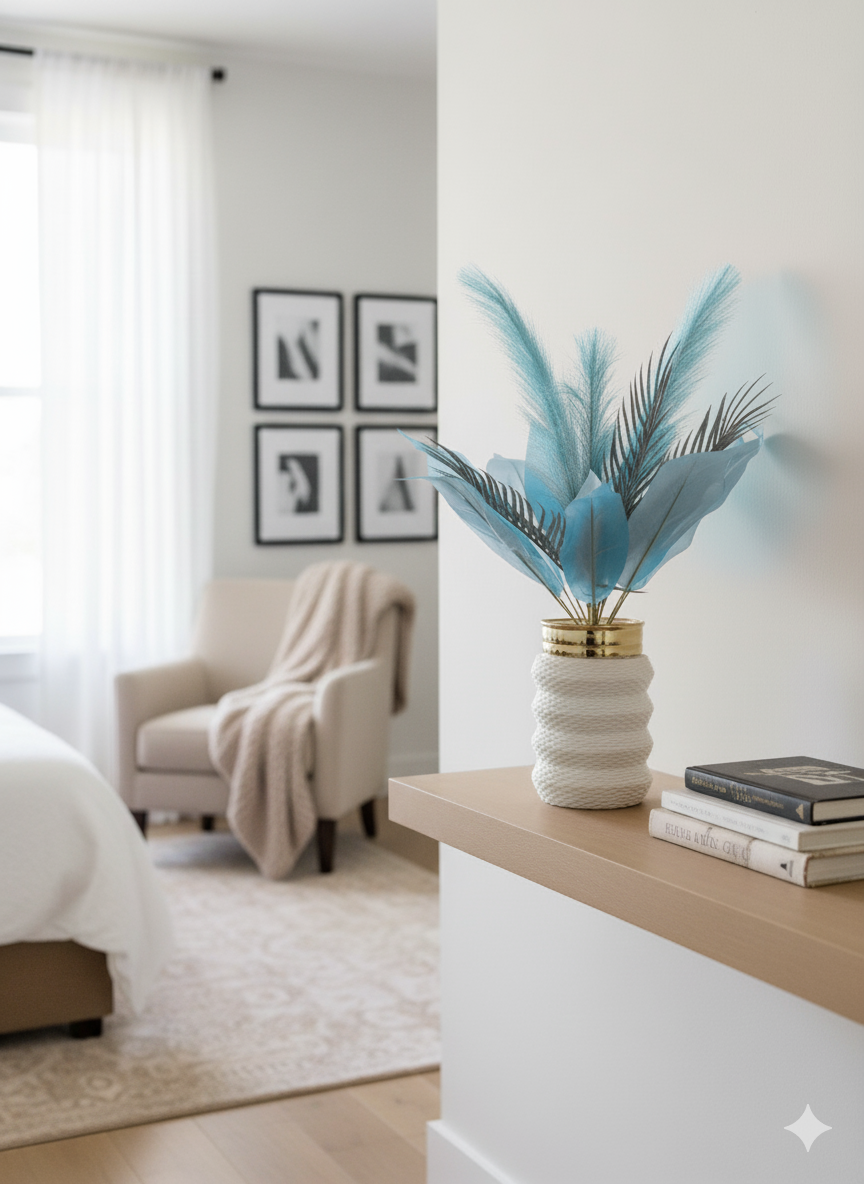 Elegant Artificial Flower Vase – Luxury Home Decor Piece