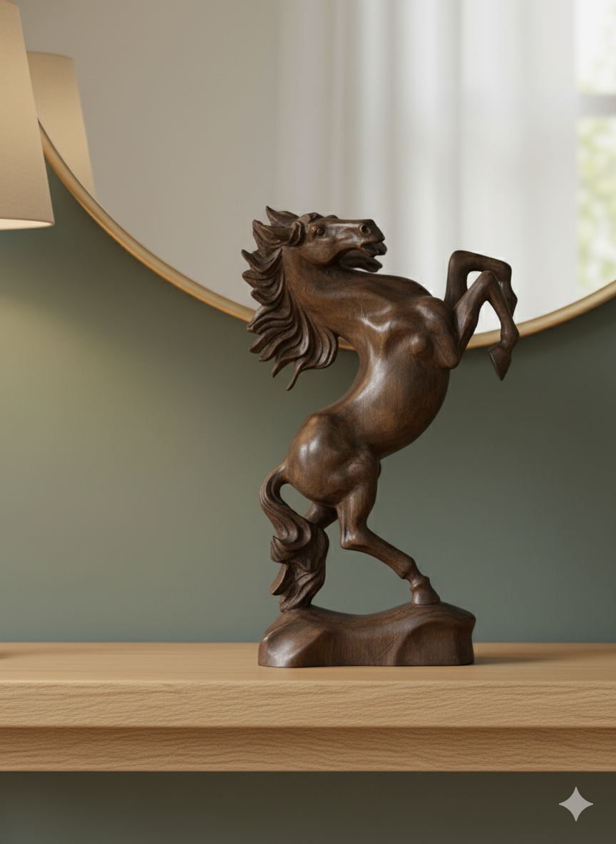 Handmade horse copper statue