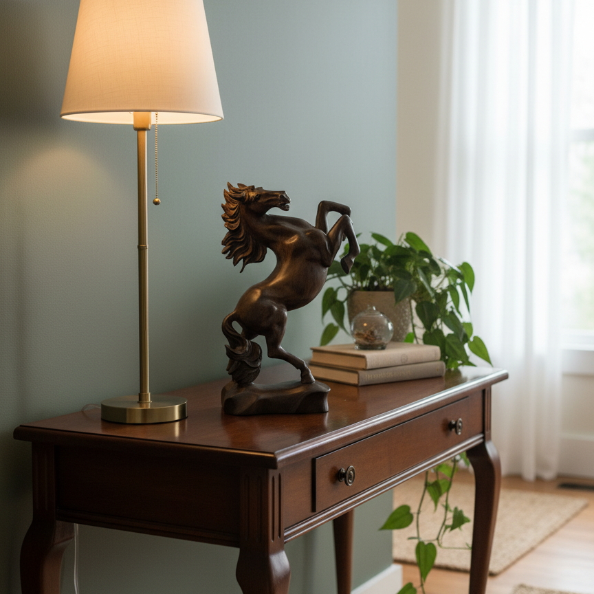 Handmade horse copper statue
