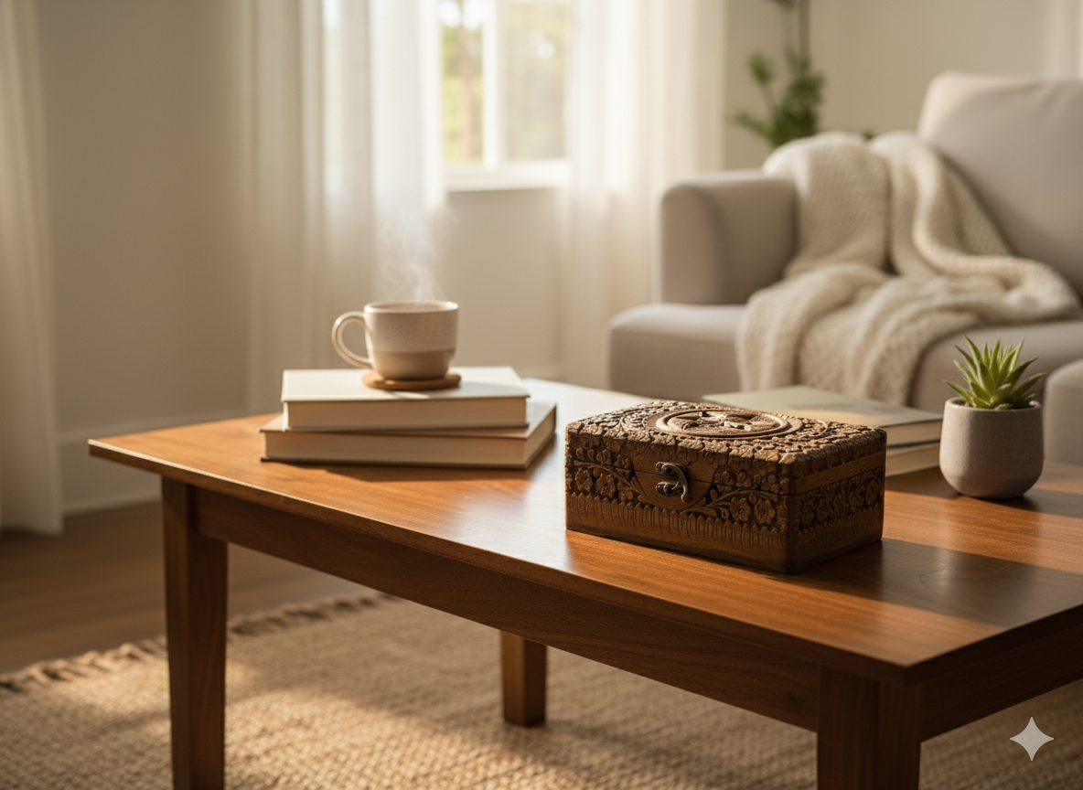 Handirafted Rose Wood Jewelery Box