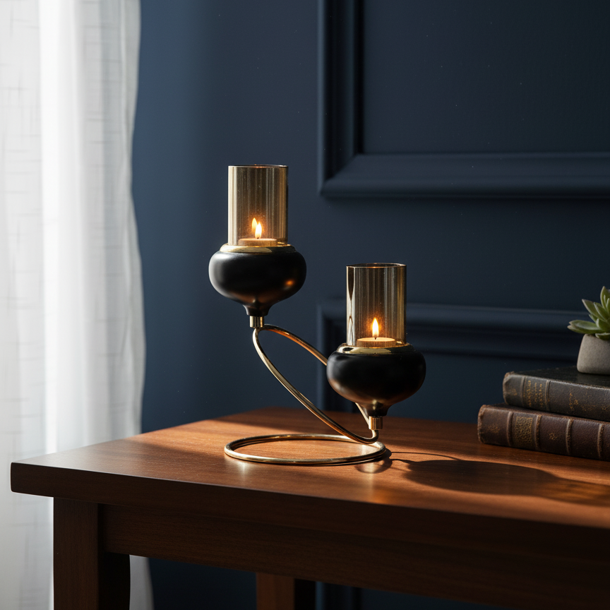 Candle Stand With Glass Jar